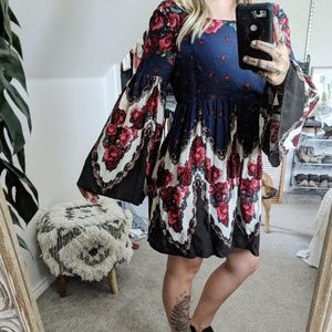 Free people Open Back Floral Dress